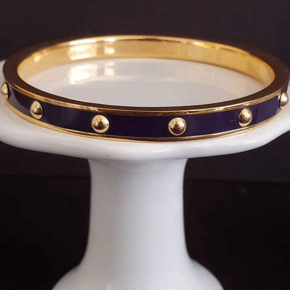 Coach Plum and Gold‎ tone Nailhead Bracelet - Picture 5 of 8